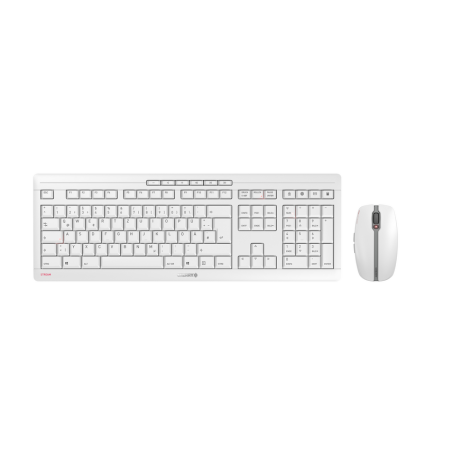 CHERRY Stream Desktop Recharge keyboard Mouse included Universal RF Wireless QWERTY UK English Grey