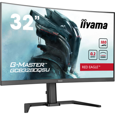 iiyama G-MASTER Immerse yourself in the game with the curved GCB3280QSU Red Eagle with 180Hz refresh rate