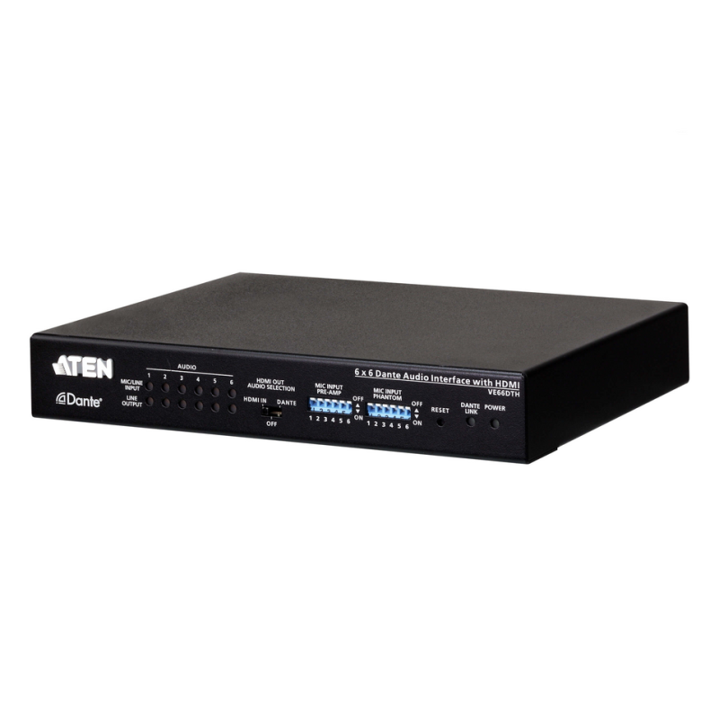 ATEN 6 x 6 Dante Audio Interface with HDMI