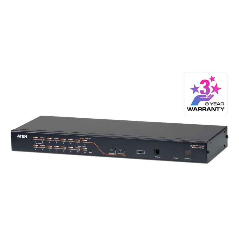 ATEN 16-Port 2-console Cat 5e/6 KVM Switch