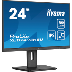 iiyama 24” IPS technology panel with USB hub and 100Hz refresh rate and 150mm height adjustable stand