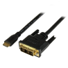 StarTech.com 2m (6.6 ft) Mini HDMI to DVI Cable - DVI-D to HDMI Cable (1920x1200p) - 19 Pin HDMI Mini Male to DVI-D Male - Digit