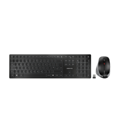 CHERRY DW 9500 SLIM keyboard Mouse included Universal RF Wireless + Bluetooth QWERTY English Black, Grey