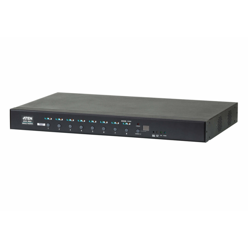 ATEN 1U AV 16A 8 Outlet Switched Bank Metered PDU + Free Eco PDU Manager Software