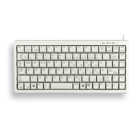 CHERRY Compact Keyboard, QWERTY, 83 keys, Combi USB/PS2, Light Grey