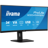iiyama ProLite 34” curved ultra-wide screen with 15cm height adjustable stand