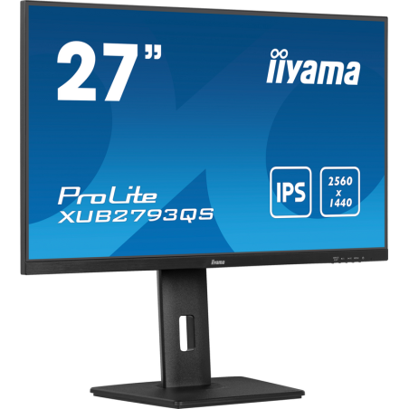 iiyama ProLite 27” QHD IPS technology panel with 150mm height adjustable stand and 100Hz refresh rate
