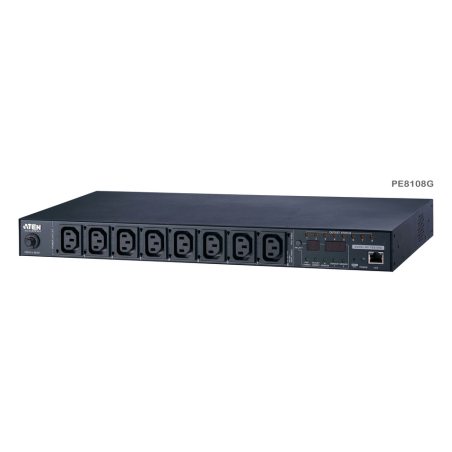 ATEN 1U 10A 8 Outlet Switched + Metered PDU + Free Eco PDU Manager Software