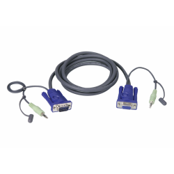 ATEN VGA / Audio Cable KVM cable Black 1.8 m