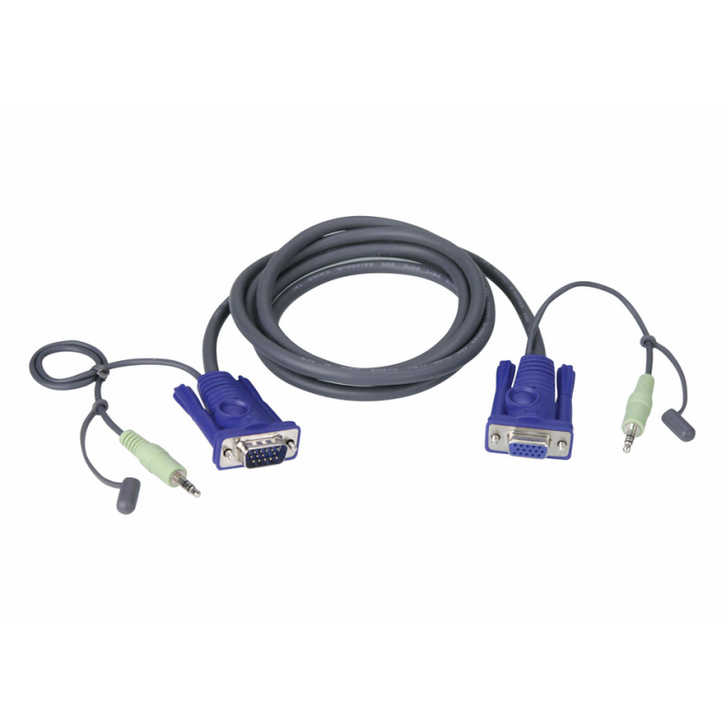 ATEN VGA / Audio Cable KVM cable Black 1.8 m