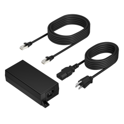 Poly PoE++ 65W 2.5G Adapter with 3.66m CAT6A Cable and Power Cord power adapter/inverter Indoor Black
