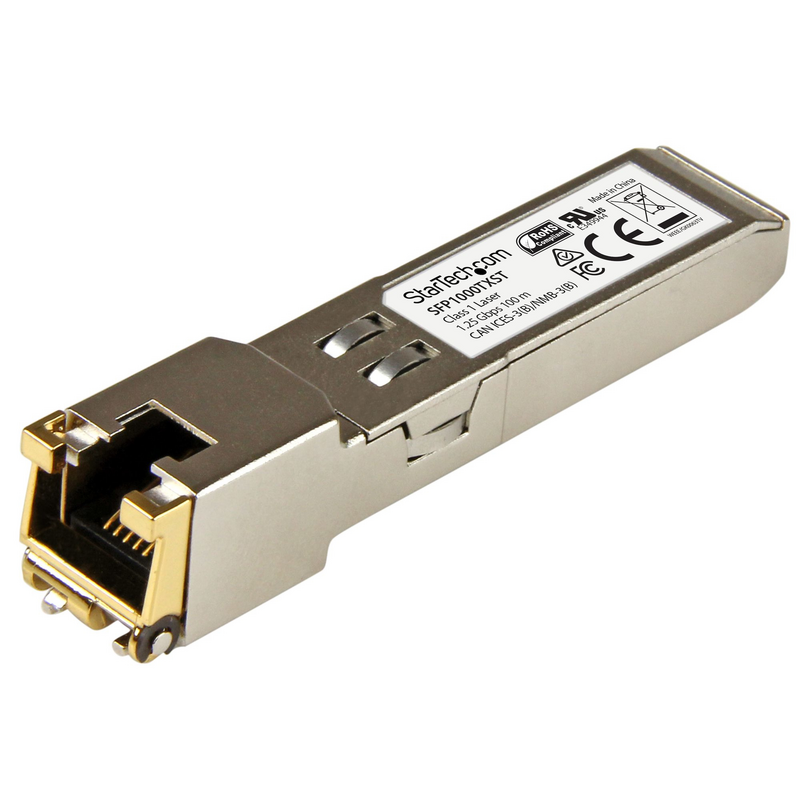 StarTech.com MSA Compliant SFP Transceiver Module - 1000BASE-TX~MSA Uncoded SFP Module - 1000BASE-TX - SFP to RJ45 Cat6/Cat5e - 