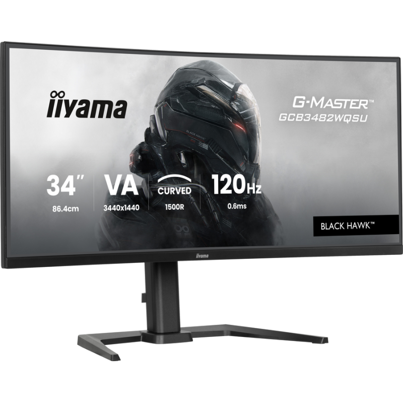 iiyama Get ahead with the curved GCB3482WQSU-B1 Black Hawk featuring 120Hz refresh rate and 0.6ms response time
