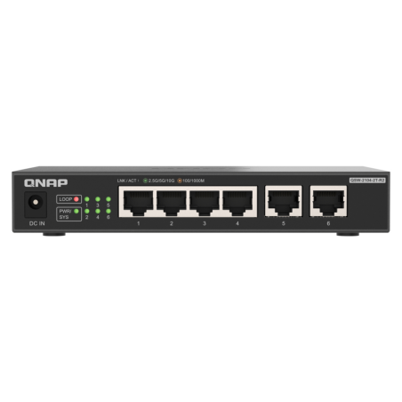 QNAP QSW-2104-2T-R2 network switch Unmanaged 10G Ethernet (100/1000/10000) Desktop Black