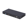 StarTech.com 2-Port Dual-Monitor DisplayPort KVM Switch with Dual View Video Matrix, 4K 60Hz, 4x USB Hub Ports, Hotkey Switching
