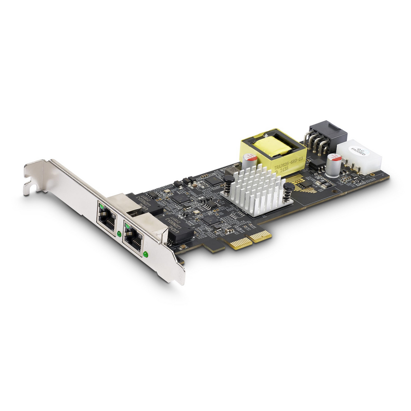 StarTech.com 2-Port 2.5Gbps NBASE-T PoE Network Card, Dual Intel I225-V, 802.3af/at PoE+ Multi-Gigabit NIC, PCI Express Server L
