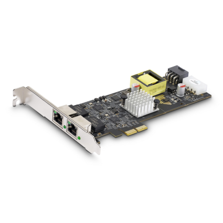 StarTech.com 2-Port 2.5Gbps NBASE-T PoE Network Card, Dual Intel I225-V, 802.3af/at PoE+ Multi-Gigabit NIC, PCI Express Server L