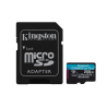 Kingston Technology 256GB microSDXC Canvas Go Plus Gen4 200MB/s A2 U3 V30 Card + Adapter