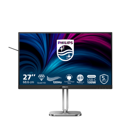 Philips 27B2U4601/00 computer monitor 68.6 cm (27") 2560 x 1440 pixels Quad HD LCD Grey