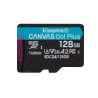 Kingston Technology 128GB microSDXC Canvas Go Plus Gen4 200R A2 U3 Single Pack w/o ADP