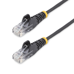 StarTech.com 7m Black Slim CAT6 Ethernet Cable, Snagless, 100W PoE, UTP, LSZH, 28AWG Pure Bare Copper Wire, Slim RJ45 Network Pa
