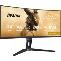 iiyama G-MASTER Get ahead with the curved GCB3486WQSCP-B1 Gold Phoenix featuring 240Hz refresh rate, 0.4ms response time and KVM