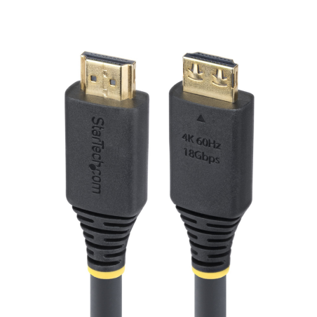 StarTech.com 20ft (6.1m) High Speed HDMI Cable with Gripping Connectors, 4K 60Hz/1440p 144Hz, HDR10/HDCP 2.2/ARC, 18Gbps, UHD HD