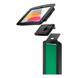 Compulocks iPad Pro 12.9" (3-6th Gen) Space Enclosure Brandable Floor Stand Plus Hub Black