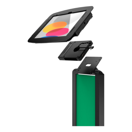 Compulocks iPad Air 10.9" (4-5th Gen) Space Enclosure Brandable Floor Stand Plus Hub Black