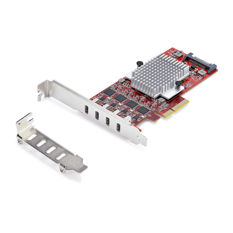 StarTech.com 4-Port USB Type-C PCIe Card, USB 3.2 10Gbps, USB-C PCI Express Expansion Card, 4x Independent USB Controllers, Wind