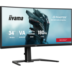 iiyama G-MASTER Get ahead with the curved GCB3484WQSU-B1 Red Eagle featuring 180Hz refresh rate and 0.4ms response time