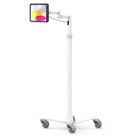 Compulocks iPad 10.9" 10th Gen PowerMove Medical Rolling Cart Extended Black