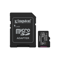 Kingston Technology 512GB microSDXC Canvas Select Plus Gen3 150MB/s A1 Card + Adapter