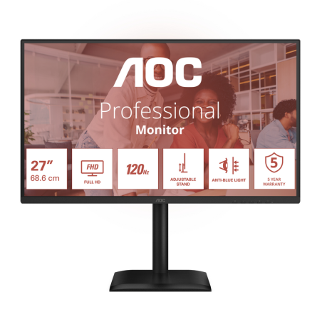 AOC 27E4CV computer monitor 68.6 cm (27") 1920 x 1080 pixels Full HD LED Black