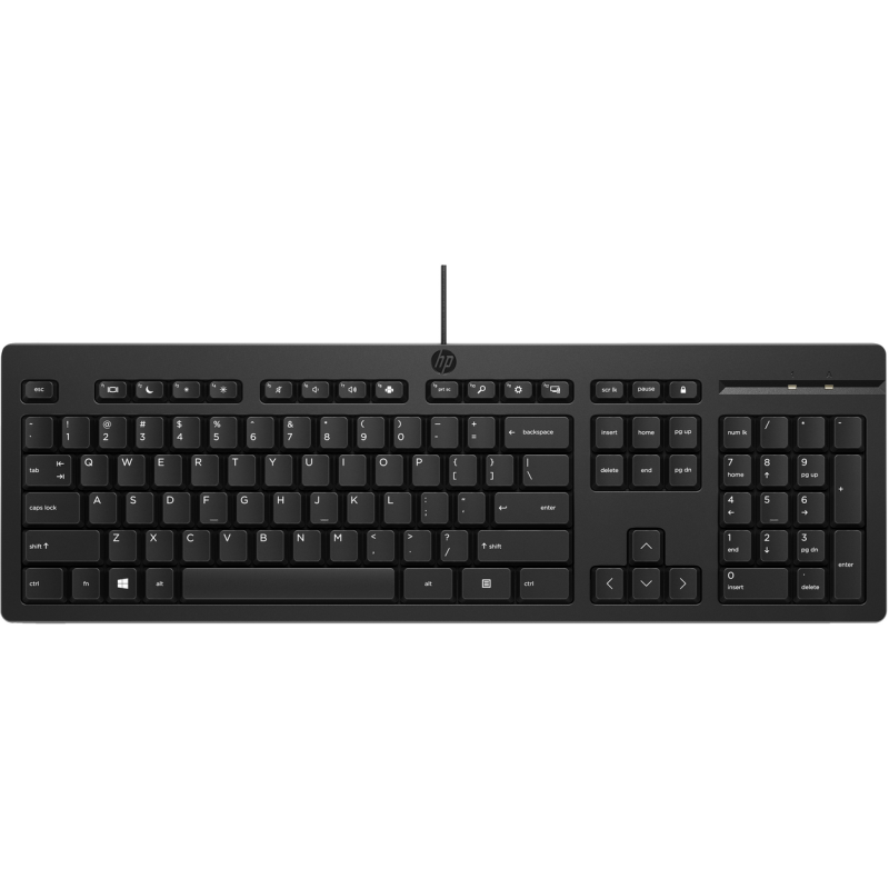 HP 125 Wired (Bulk) keyboard Office USB Black