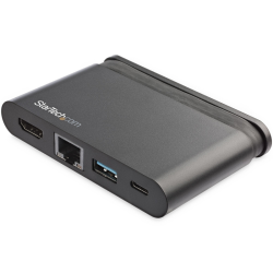 StarTech.com USB C Multiport Adapter - Portable USB-C Dock with 4K HDMI - 100W PD 3.0 Pass-Through, 1x USB-A, 1x USB-C, GbE - Th