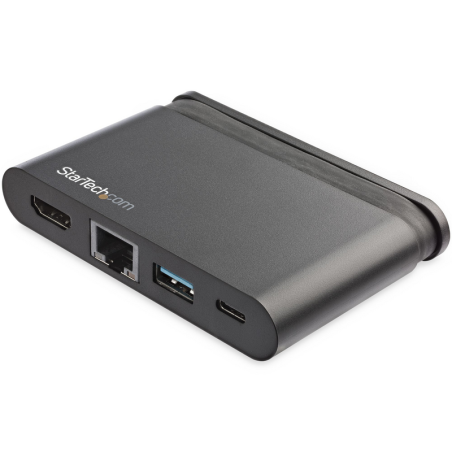 StarTech.com USB C Multiport Adapter - Portable USB-C Dock with 4K HDMI - 100W PD 3.0 Pass-Through, 1x USB-A, 1x USB-C, GbE - Th