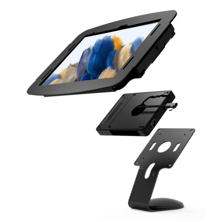 Compulocks Galaxy Tab A8 10.5" Space Enclosure Core Counter Stand or Wall Mount Plus Hub Black