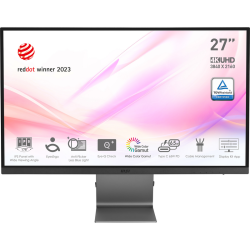 MSI Modern MD271UL 27 Inch Monitor, UHD (3840 x 2160), 60Hz, IPS, 4ms, Adaptive-Sync, 2x HDMI, DisplayPort, USB Type-C, Anti-Gla