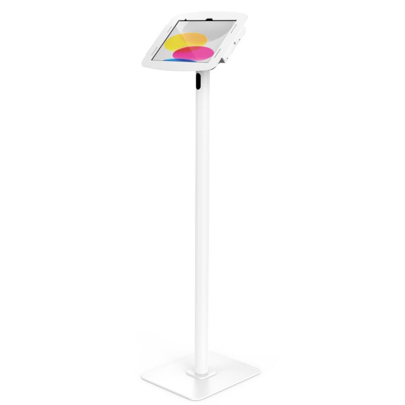 Compulocks iPad 10th-11th (A16) Gen, Space Enclosure Swift Floor Stand - White