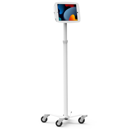Compulocks iPad 10.9" 10th Gen Space Enclosure Medical Rolling Cart Plus Hub White