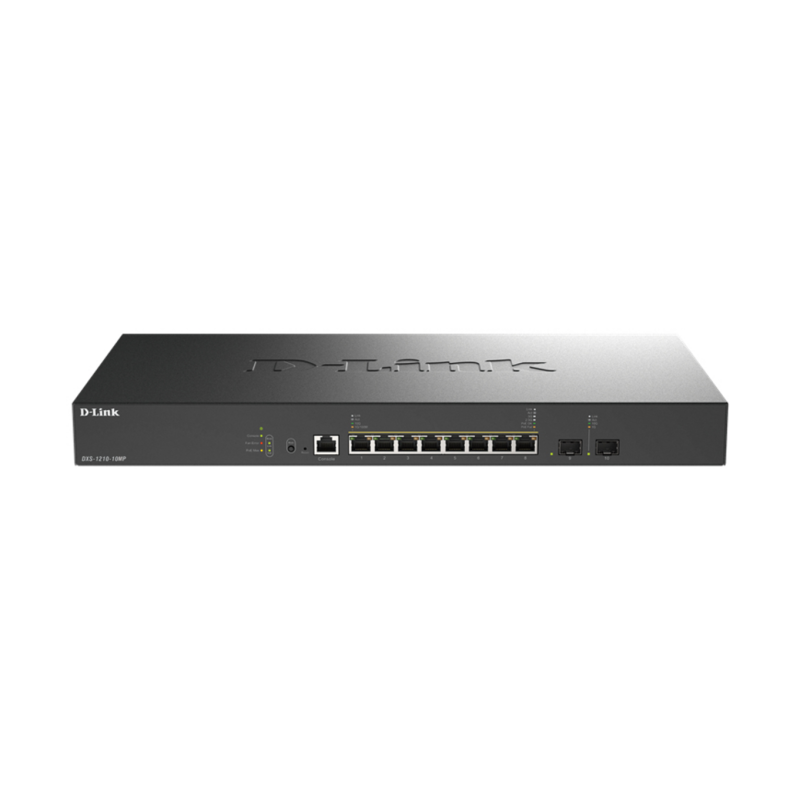 D-Link DXS-1210-10MP 10-Port 10G Multi-Gigabit PoE++ Smart Managed Switch with 2 x 10G SFP+ Ports