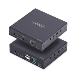 StarTech.com HDMI KVM Extender Over IP Network, 4K 60Hz, Driverless, HDMI and USB Over Ethernet/CAT6, AVoIP, Transmitter and Rec