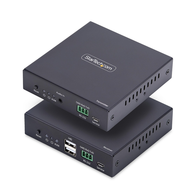StarTech.com HDMI KVM Extender Over IP Network, 4K 60Hz, Driverless, HDMI and USB Over Ethernet/CAT6, AVoIP, Transmitter and Rec