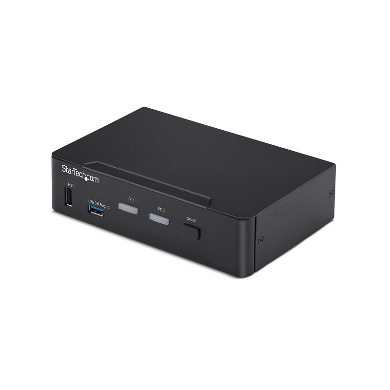 StarTech.com 2-Port DisplayPort KVM Switch, 4K 60Hz, DP 1.2, EDID Management, 2-Port USB 3.0 Hub, 4x USB HID Ports, TAA Complian