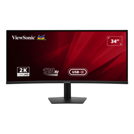 Viewsonic VA VA3420C LED display 86.4 cm (34") 3440 x 1440 pixels UltraWide Quad HD Black