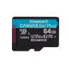 Kingston Technology 64GB microSDXC Canvas Go Plus Gen4 200R A2 U3 Single Pack w/o ADP