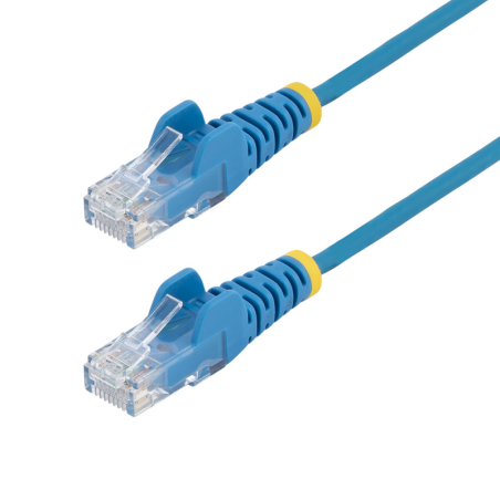 StarTech.com 10m Blue Slim CAT6 Ethernet Cable, Snagless, 100W PoE, UTP, LSZH, 28AWG Pure Bare Copper Wire, Slim RJ45 Network Pa