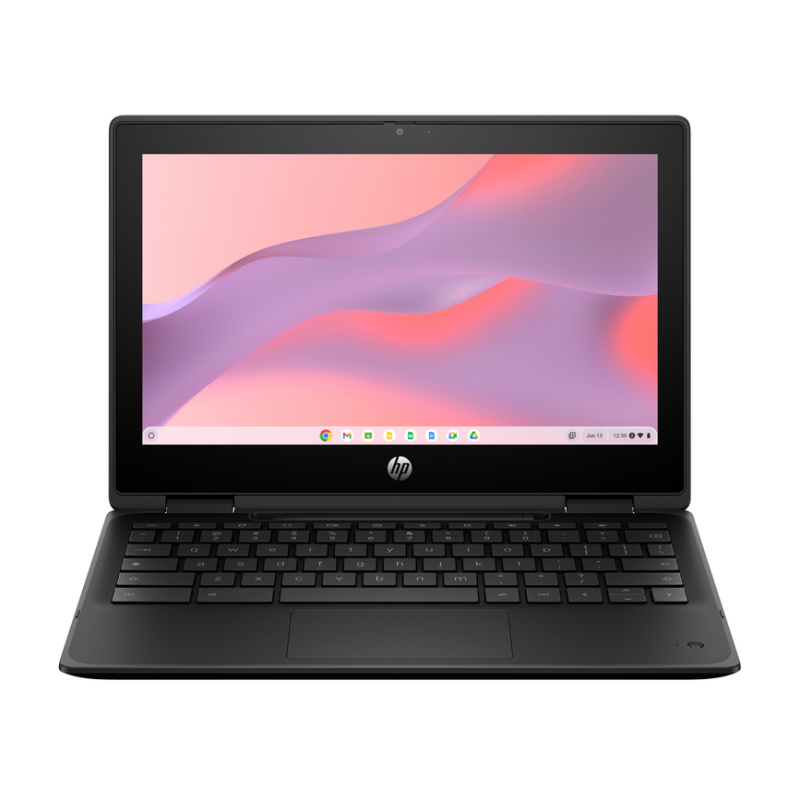 HP Fortis Flip G1m 11 inch Chromebook 520 29.5 cm (11.6") Touchscreen HD 4 GB LPDDR4x-SDRAM 32 GB eMMC Wi-Fi 6 (802.11ax) Black