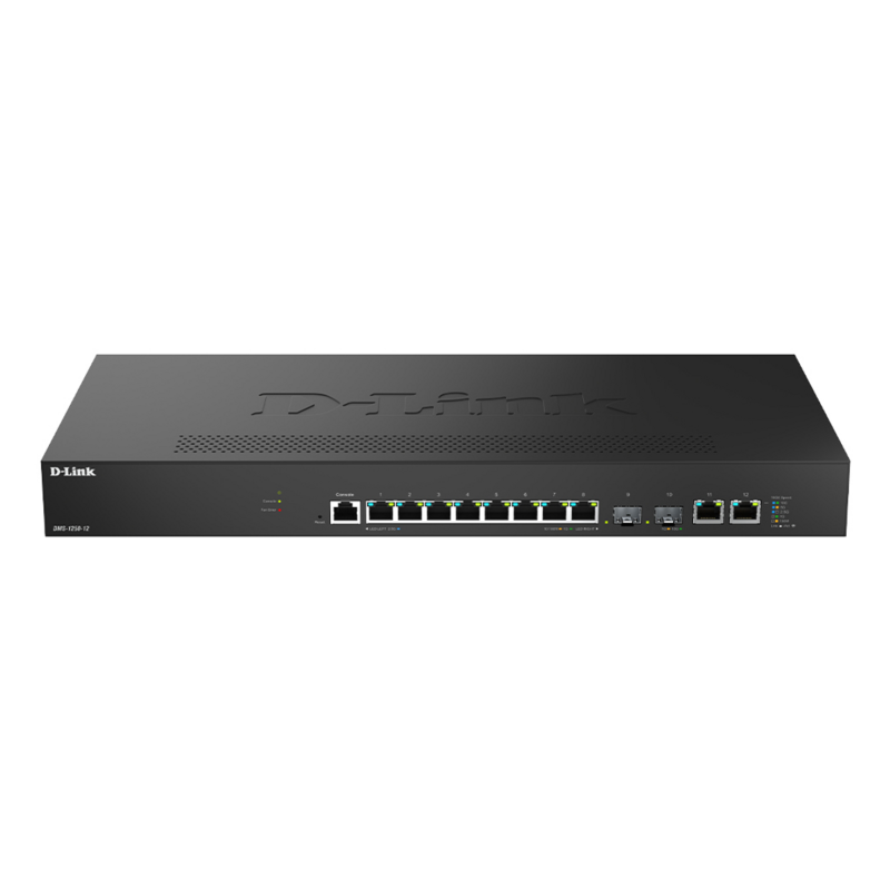 D-Link 12-Port 2.5G Multi-Gigabit Smart Managed Switch with 2 x 10GBASE-T and 2 x 10G SFP+ Ports